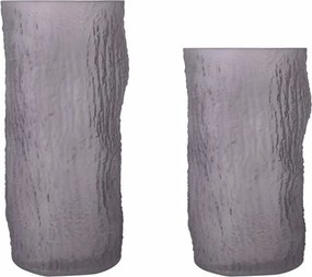 Βάζο Home ESPRIT Γκρι Κρυστάλλινο Σύγχρονη 13 x 13 x 21 cm