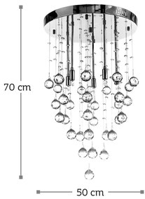 InLight Φωτιστικό οροφής από χρώμιο μέταλλο και διάφανα κρύσταλλα (5201-Α)