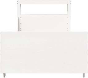 vidaXL Σκελετός Κρεβ. Χωρίς Στρώμα Λευκό 75x190 εκ Μασίφ Πεύκο