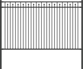 vidaXL Φράχτης με Άκρες Μαύρο 200 x 166 εκ