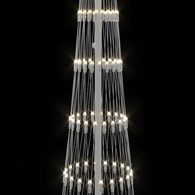 vidaXL LED Χριστουγεννιάτικο Δέντρο με βάση Θερμό λευκό 250 cm Μέταλλο