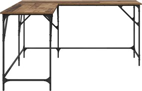 vidaXL Γραφείο Παλιό Ξύλο 149 x 149 x 75 εκ. Επεξεργασμένο ξύλο