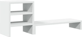 vidaXL Βάση Οθόνης με Organiser Γραφείου Λευκή από Επεξ. Ξύλο