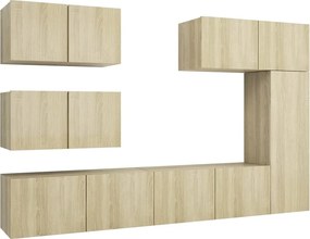 vidaXL Έπιπλα Τηλεόρασης Σετ 6 Τεμαχίων Sonoma Δρυς από Επεξ. Ξύλο