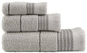 Σετ Πετσέτες (30x50 + 50x90 + 70x140) Plush - Gray 5206482143609