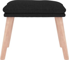 vidaXL Υποπόδιο Μαύρο 45 x 29,5 x 35 εκ. Υφασμάτινο