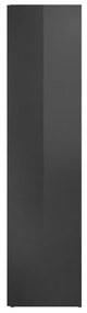 vidaXL Ντουλάπι Γωνία Γυαλ. Γκρι 33 x 33 x 132 εκ. από Μοριοσανίδα