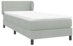 BOX SPRING ΚΡΕΒΑΤΙ ΜΕ ΣΤΡΩΜΑ ΑΝΟΙΧΤΟ ΓΚΡΙ 100X220 ΕΚ. ΒΕΛΟΥΔΙΝΟ 3317643