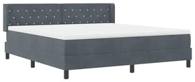 vidaXL Κρεβάτι με Ελατήρια και Στρώμα Μαύρο 100x200 εκ. Βελούδο