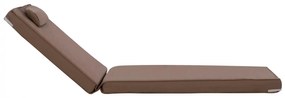 Μαξιλάρι ξαπλώστρας textilene 600gr/m2 2x1 Sifnos moka 194x70x11εκ.