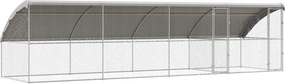 vidaXL Κλουβί Σκύλου 4 pcs Ασημί 8 x 2 x 2 m Γαλβανισμένος χάλυβας