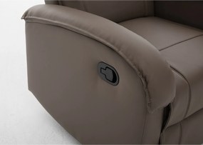 Πολυθρόνα Ανακλινόμενη ArteLibre CELAENO Καφέ PU 80x96x97cm