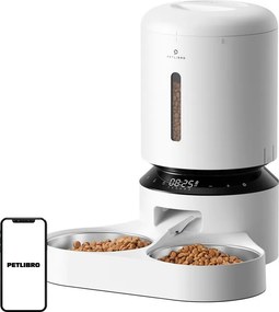 Petlibro Granary διανομέας τροφής με διπλό μπολ 5L (λευκό)