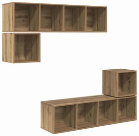 vidaXL Σετ επίπλου τηλεόρασης 4 pcs artisan δρυς 37 x 37 x 142.5 εκ