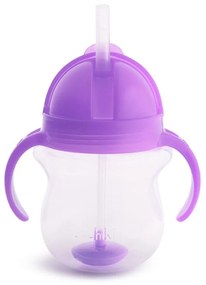 Ποτήρι Βρεφικό Με Καλαμάκι Tip &amp; Sip Cup 207ml Purple Munchkin 207ml Πλαστικό