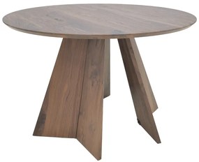 Τραπέζι Bibble pakoworld mdf σε καρυδί απόχρωση Φ120x76εκ