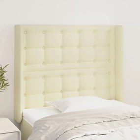 vidaXL Κεφαλάρι με Πτερύγια Κρεμ 103x16x118/128 εκ. Συνθετικό Δέρμα