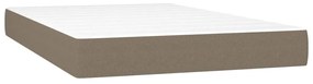 ΚΡΕΒΑΤΙ BOXSPRING ΜΕ ΣΤΡΩΜΑ &amp; LED TAUPE 120X190 ΕΚ. ΥΦΑΣΜΑΤΙΝΟ 3270050