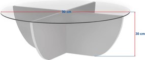 Τραπεζάκι Σαλονιού Ξύλο Μαύρο LIYA 90x90x30