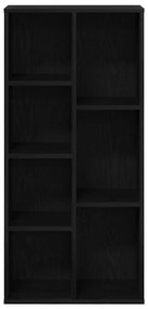vidaXL Βιβλιοθήκη Μαύρη δρυς 50 x 25 x 105 εκ. Επεξεργασμένο ξύλο
