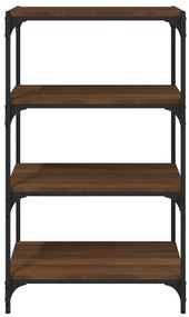vidaXL Βιβλιοθήκη Καφέ Δρυς 60x33x100 εκ. Επεξεργασμένο Ξύλο &amp; Ατσάλι