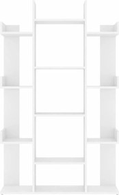 vidaXL Βιβλιοθήκη Λευκή 86 x 25,5 x 140 εκ. από Επεξ. Ξύλο