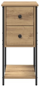 vidaXL Κομοδίνο artisan δρυς 32 x 42 x 70 εκ Σίδηρος και μοριοσανίδα