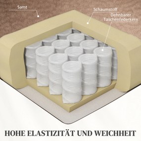 Πολυθρόνα ανύψωσης με λειτουργία μασάζ, 90x93x110cm, Καφέ