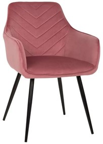 Πολυθρόνα Latrell HM8582.02 55x57x84cm Με Μαύρα Μεταλλικά Πόδια Βελούδινη Rotten Apple Βελούδο Velvet, Metal