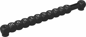 vidaXL Μπρατσάκια ποδοσφαίρου 2 pcs Μαύρο 30 x 2,2 x 2,9 εκ. HIPS