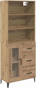 vidaXL Highboard Artisan Oak 69,5 x 34 x 180 εκ. Επεξεργασμένο ξύλο