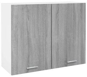 vidaXL Κρεμαστό Ντουλάπι "Lyon" Γκρι Sonoma 80x31x60 εκ. από Τεχνητό Ξύλο