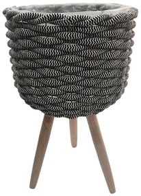 Κασπώ Σε Τρίποδο 00.06.61175 Με Νάιλον 25x20,5x43cm Black-White Mat
