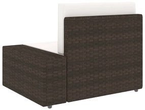 vidaXL Σαλόνι Κήπου 5 Τεμαχίων Καφέ από Συνθετικό Ρατάν