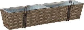 vidaXL Ραφήνα 2 pcs 80 x 17 x 17 εκ Μέταλλο