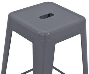 Σκαμπό μπαρ Utopia μέταλλο σε ανθρακί απόχρωση 42x42x76εκ 42x42x76 εκ.