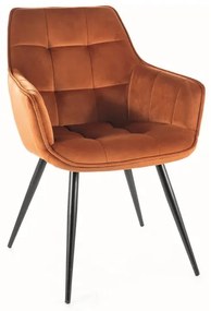KRZESŁO LILIA VELVET CZARNY STELAŻ/CYNAMON BLUVEL 4215 DIOMMI-80-2951