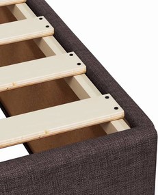 vidaXL Σκελετός Κρεβατιού Χωρίς Στρώμα Καφέ 140x200 εκ.Υφασμάτινο