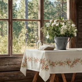 Stewehome Τραπεζομάντηλο με στάμπα τριαντάφυλλου από πολυεστέρα ορθογώνιο 150x220 cm