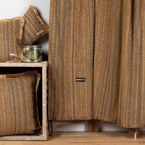 Ριχτάρι Καναπέ Τριθέσιου (180x300) Aslanis Home Olympos Χρυσό-Σοκολά