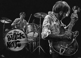 Αφίσα Black Keys - b/w drawing