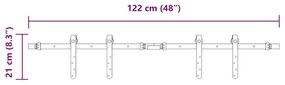 Κιτ συρόμενης πόρτας γραφείου 122 cm από ανθρακούχο χάλυβα