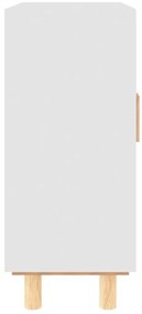 vidaXL Ντουλάπι Λευκό 60 x 30 x 70 εκ. από Μασίφ Πεύκο &amp; Φυσικό Ρατάν