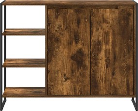 vidaXL Βοηθητικό ντουλάπι Καπνιστό Δρύς 96.5 x 30 x 75 εκ