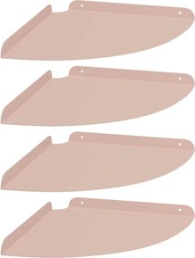 vidaXL Πλωτό ράφι με ράφι με αποθήκευση 4 pcs Ροζ 30 x 30 x 2 εκ.