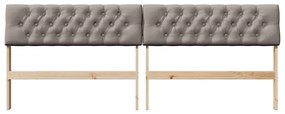 vidaXL Ταπετσαρισμένο κεφαλάρι Taupe 200 cm Στερεά ξυλεία πεύκου