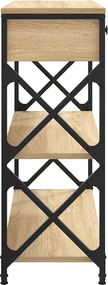 vidaXL Τραπέζι Κονσόλα Sonoma Δρυς 75 x 28 x 75 εκ. Επεξεργασμένο Ξύλο