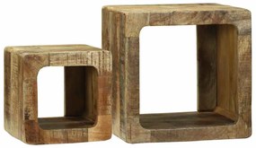 Μονάδες TV 2 pcs Καφέ 36 x 30 x 36 εκ. Στερεό ξύλο μάνγκο