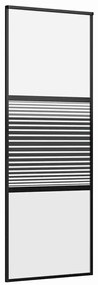 vidaXL Συρόμενη Πόρτα Μαύρο 76 x 205 cm Σκληρυμένο γυαλί και Αλουμίνιο