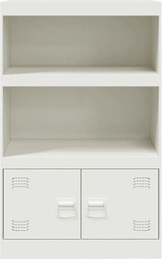 vidaXL Μπουφές Λευκός 67x39x107 εκ. από Ατσάλι